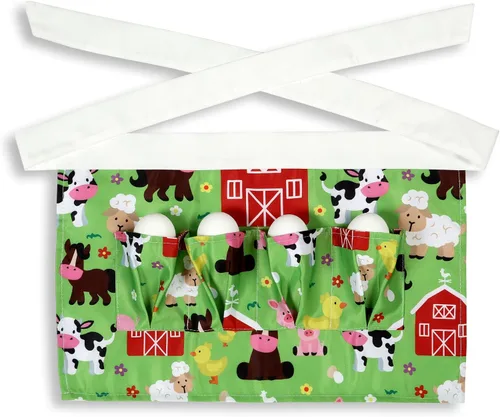 Miniatura 5 de Plum Hill Delantal de recolección de huevos de gallina, delantales de recolección de huevos para niños pequeños y niños pequeños, delantal