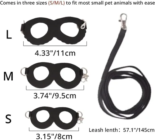 Miniatura 2 de MANON ROSA Sugar Glider - Juego de arnés y correa, chaleco ajustable de 3 piezas a prueba de escapes para ardillas, ratas, ratones, ratones y 01