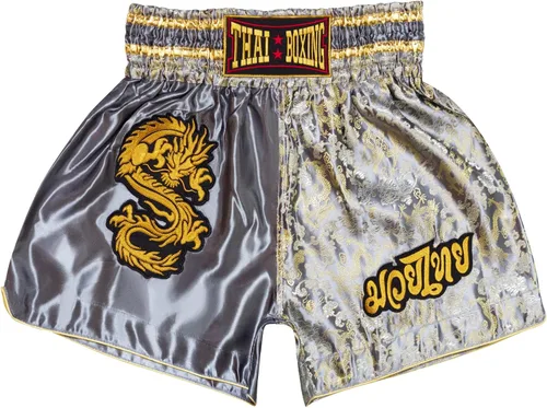 SIAMKICK Pantalones cortos retro de Muay Thai para hombres y mujeres, boxeo, kickboxing, alto grado, MMA, ropa de entrenamiento