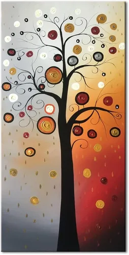 Miniatura 6 de Wieco Art Pintura al óleo floral grande sobre lienzo, arte de pared listo para colgar para sala de estar, dormitorio, decoración del hogar, moderno