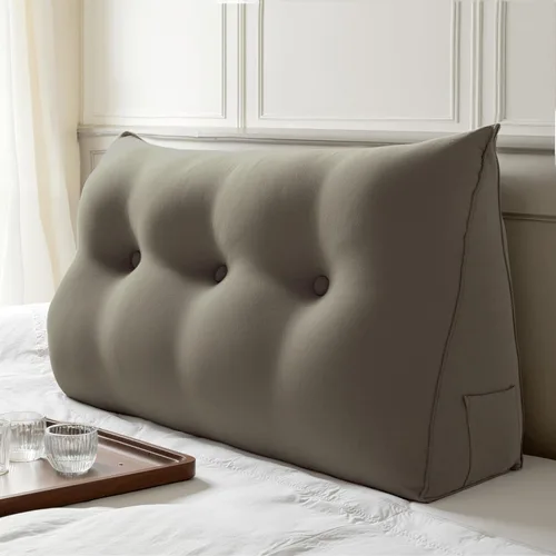Miniatura 31 de WOWMAX Cabecero de Cama Multifuncional con Almohada Tapizada Doble, Cabecero para Dormitorio Individual XL, Portátil para Dormitorio Universitario