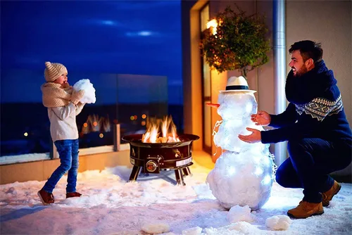 Miniatura 3 de Outland Living Brasero sin humo, chimenea portátil de gas propano para exteriores de 24 pulgadas de diámetro con cubierta resistente a los rayos UV