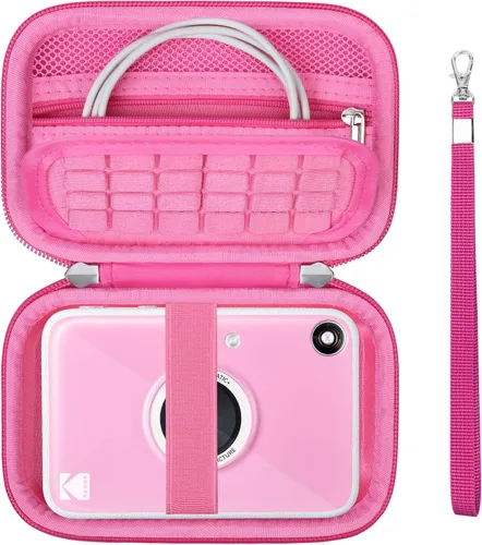 Miniatura 9 de Estuche rígido de viaje para cámara digital Kodak Printomatic a todo color, funda protectora con bolsillo de malla para cable USB, papel Negro
