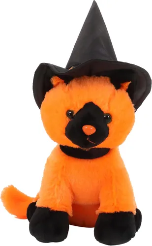 Aliens Spooky - Peluche de gato bruja de Halloween, adorable y tierno juguete de peluche, decoración y regalo perfecto de Halloween, edición