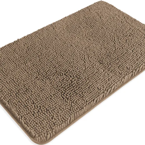 Miniatura 643 de Alfombra de baño pequeña de 12 x 18 pulgadas, lavable y absorbente, antideslizante, alfombra de baño de felpilla gruesa y suave para baño, ducha