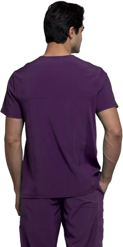 Miniatura 2 de Cherokee V- Neck Men's Scrub Top with Rib Knit Back Panels CK900A