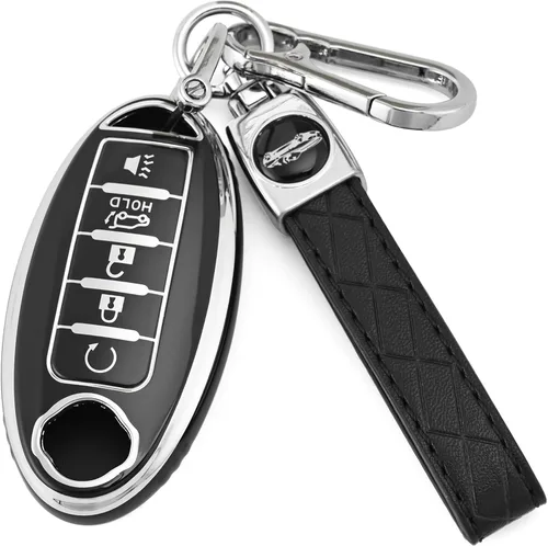 Miniatura 7 de Joilery Funda para llavero para Nissan Rogue Altima Accesorios, Compatible con llave de 4 botones, Carcasa protectora de TPU para Sentra, Murano
