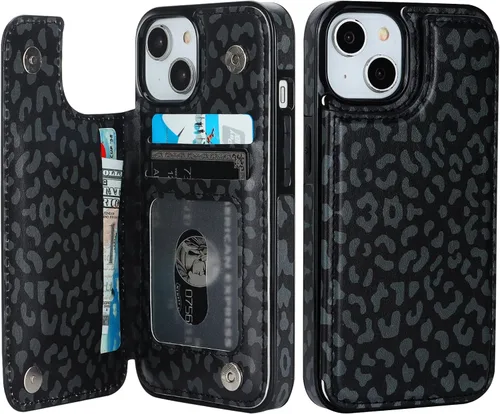Miniatura 15 de HAOPINSH Funda tipo cartera para iPhone 14 con portarjetas, diseño de girasoles de bandera americana, tapa trasera abatible, folio, piel sintética