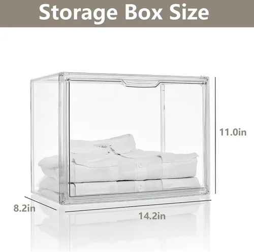 Miniatura 8 de Attelite Organizador de almacenamiento de bolsas y bolsos de plástico para armario, vitrina de acrílico transparente con puerta magnética