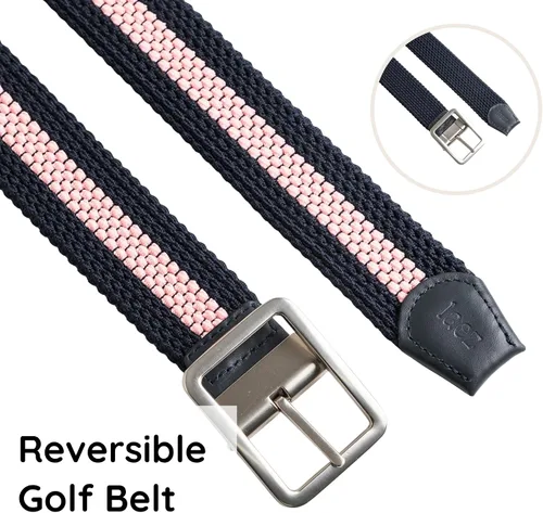 Miniatura 2 de Mens Braided Stretch Belt Adjustable Woven Golf Belt for Casual, Work, and Active Wear