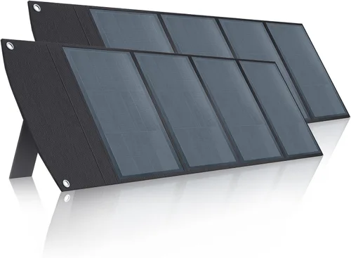 Miniatura 2 de Panel solar flexible PWS110 de 100 W, cargador de energía portátil plegable IP65, impermeable, 18 V CC y salida USB de 5 V, compatible para acampar