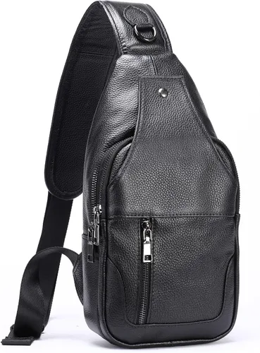 Miniatura 190 de LUKZIJAES Bolso bandolera de cuero genuino para hombre