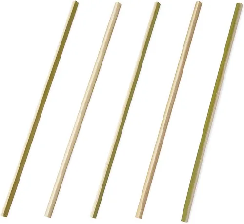 Miniatura 6 de Púas de bambú de 7.5 pulgadas, 100 púas desechables para aperitivos, resistentes, diseño triangular, púas de madera de bambú natural