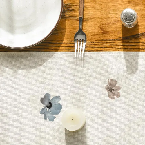 Miniatura 7 de Artoid Mode - Camino de mesa floral de amapolas marrones con hojas de primavera, decoración de mesa de cocina y comedor de temporada de verano