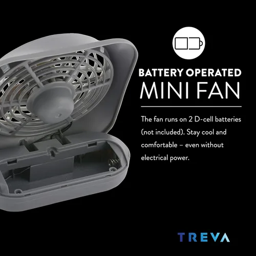 Miniatura 6 de O2COOL - Circulador de aire para escritorio de 5 pulgadas, portátil, con batería FA
