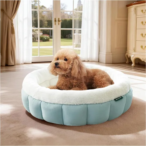 Miniatura 17 de BALANCE Camas para gatos de interior, cama redonda lavable para gatos, bonita cama para gatitos con parte inferior antideslizante para gatitos