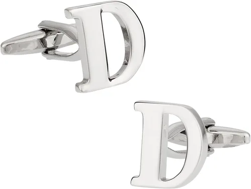 Cuff-Daddy Gemelos de letra D con monograma para hombre, con inicial, caja de regalo de presentación, boda, padrinos de boda, fiesta de novio