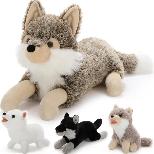 Miniatura 27 de BENINY Peluche de conejo rosa grande de 24 pulgadas – Conejito de peluche grande de Pascua, regalos para niñas y bebés, sorpresa de peluche con 3
