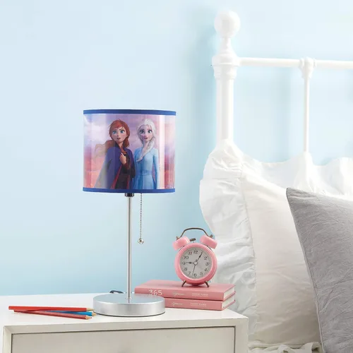Miniatura 6 de Lámpara de mesa para niños Frozen 2 con cadena de tracción, metal, pantalla decorativa impresa temática