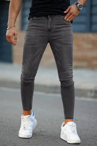 Miniatura 2 de GINGTTO - Jeans rasgados, elásticos y ajustados para hombre