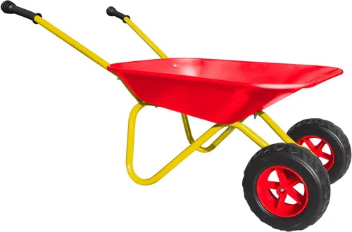 Miniatura 12 de 3T GROUP Juego de carretilla para niños, carretilla de metal para niños, barril de rueda para todas las estaciones, arena y suciedad, pala de nieve