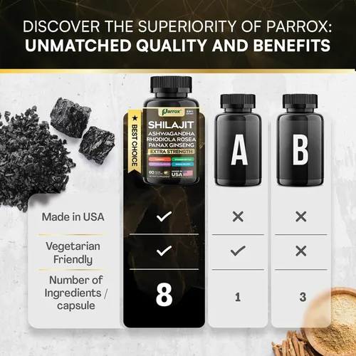 Miniatura 4 de Suplemento Shilajit, Panax Ginseng, Ashwagandha, Rhodiola Rosea, hongo Cordyceps, ortiga picante, cúrcuma, gingko biloba, suplementos todo en uno