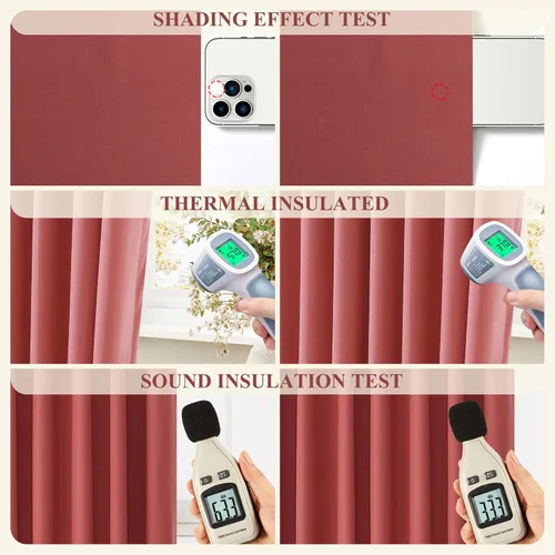 Miniatura 127 de Cream Linen Blackout Curtains 96 Length 2 Panels Set for Living Room Bedroom, 100% Black Out Thermal Insulated Linen Drapes, Room Darkening Grommet
