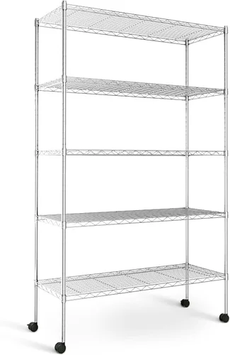 Miniatura 24 de Simple Deluxe - Estantería de almacenamiento resistente de 5 niveles, capacidad de carga de 1250 libras, 29.92" de ancho x 13.98" de profundidad x