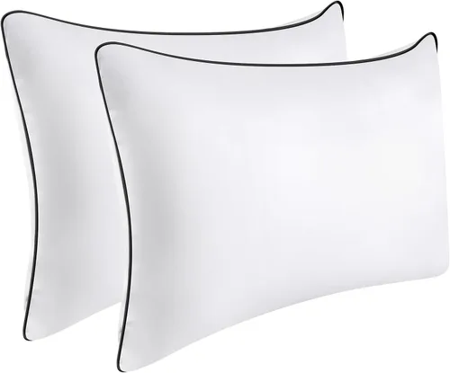 OPPOSY Almohadas de cama para dormir, paquete de 2 almohadas de firmeza media, tamaño estándar, almohadas refrescantes de calidad de hotel con