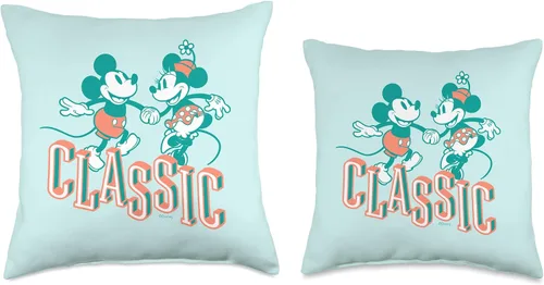 Miniatura 3 de Disney Mickey and Minnie Retro Classic - Almohada de 15.7 x 15.7 in, multicolor