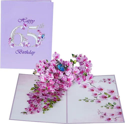 Miniatura 19 de Tarjetas de cumpleaños 3D de flor de cerezo para mujer, tarjeta desplegable para el día de la madre, aniversario 3D, día de San Valentín, regalos