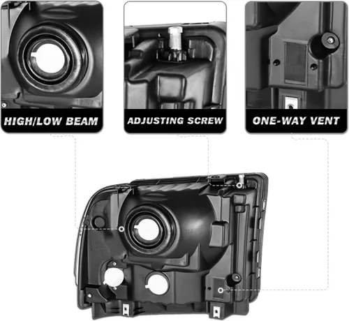 Miniatura 3 de SOCKIR - Juego de faros compatibles con Ford F250 F350 F450 F550 Super Duty 2005-2007 / 2005 Ford Excursion lado del conductor y del pasajero