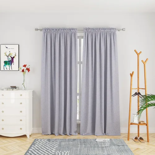 Miniatura 79 de UPOPO Cortinas de Niveles Beige Sobre Fregadero con Textura de Lino para Ventana de Cocina de 16 Pulgadas de Largo Caravana Privacidad Pequeñas