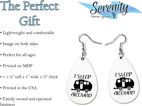 Miniatura 41 de Van Gogh - Juego de aretes colgantes divertidos Lindos aretes de joyería para niñas y mujeres Impresión de doble cara Regalo de cumpleaños