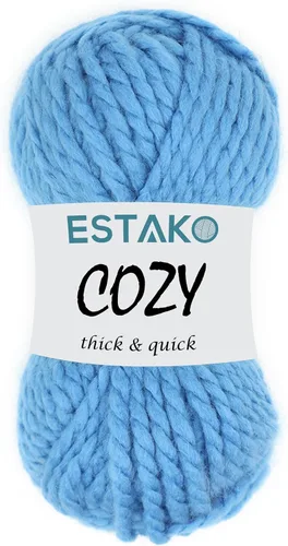 Miniatura 43 de Estako Cozy Thick & Quick Yarn - Hilo acogedor grueso y rápido, 20% lana, 80% acrílico, suave, súper voluminoso, peso #6, para tejer y hacer 50187