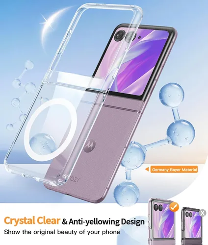 Miniatura 1309 de FNTCASE Funda para iPhone 13 Pro-Max: Fundas magnéticas transparentes compatibles con Magsafe Slim anti amarillamiento protección contra caídas