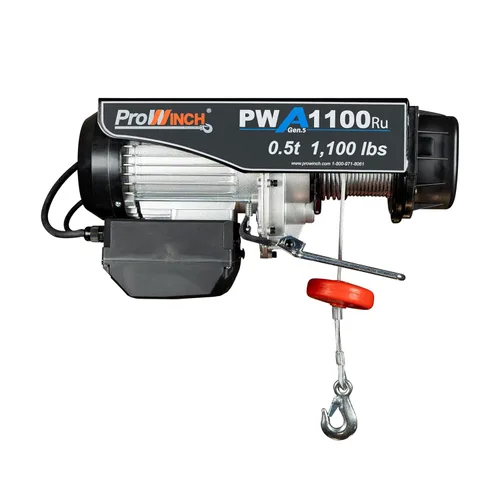 Miniatura 2 de Prowinch Polipasto eléctrico, 110 V, capacidad de elevación de 1100 libras, altura de elevación de 38 pies, control remoto inalámbrico