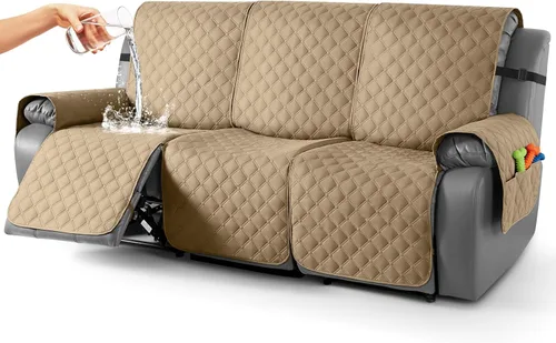 Miniatura 10 de TAOCOCO Fundas reclinables 100% impermeables, con correas para las piernas, funda de sofá reclinable reversible para silla reclinable, protector