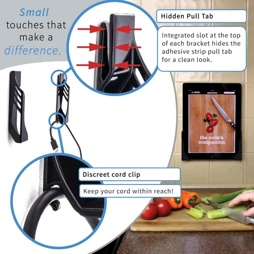 Miniatura 2 de Dockem Koala - Soporte de pared para tableta: base de pared adhesiva universal sin daños para iPads, iPad Airs, Galaxy Tabs y otras tabletas
