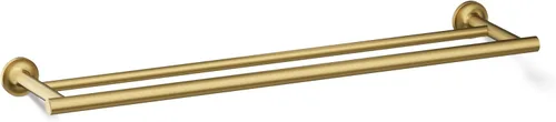 Kohler 14375-2MB Purist® - Toallero doble de 24 pulgadas, latón cepillado vibrante