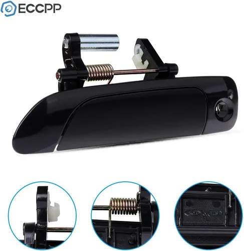 Miniatura 5 de ECCPP Manija de puerta Exterior Exterior Exterior Delantero Lado del Conductor para 2001-2005 para Honda Civic Smooth Negro