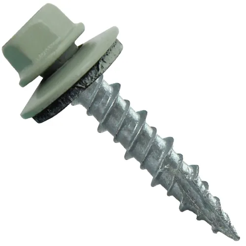 Miniatura 35 de Tornillos para techo de metal: (250) 10 x 1 sin pintura galvanizados con cabeza hexagonal para techo de chapa. Tornillos autoiniciados de metal