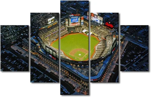Miniatura 12 de Arte para pared, lienzo para estadio deportivo, arte para pared, diseño de campo de Wrigley en Chicago, pinturas de Chicago, impresiones sobre