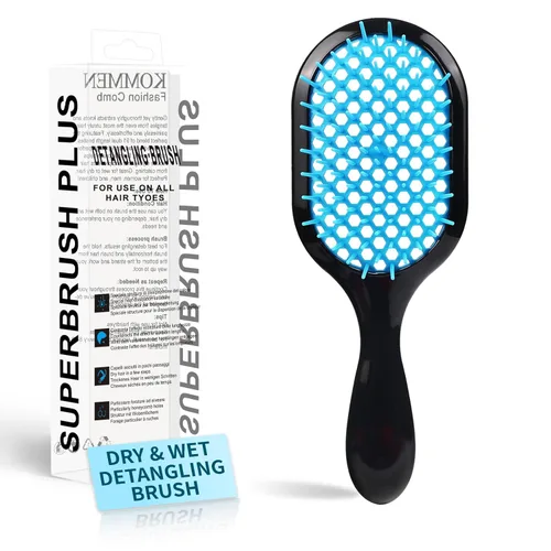 Miniatura 15 de Cepillo desenredante, paquete de 2 cepillos desenredantes, desenredante suave y eficaz en tipos de cabello frágil húmedo o seco, ultraligero, Rosa