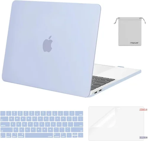 Miniatura 37 de MOSISO - Carcasa rígida de plástico, cubierta de teclado, protector de pantalla y bolsa de almacenamiento para MacBook Pro 13 pulgadas/33 cm Azul