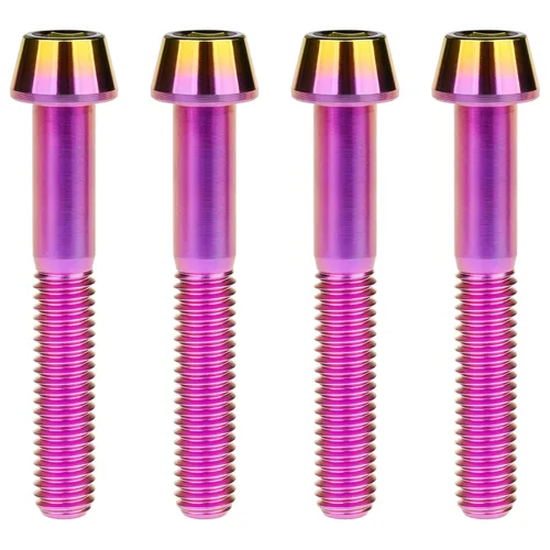 Miniatura 12 de Titanio Ti M6 x 10 16 18 20 25 30 35 40 45 50 55 60 2.559 in Allen - Tornillos hexagonales de 2.559 in, tornillos cónicos, paquete de 4