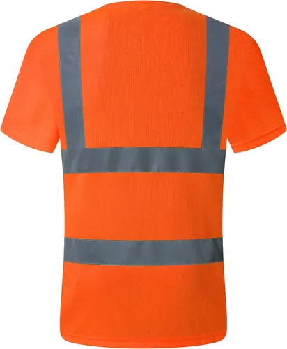 Miniatura 2 de JKSafety Camiseta de Seguridad Reflectante de Alta Visibilidad para Construcción y Trabajo Diario Camisetas Reflectantes para Hombres y Mujeres