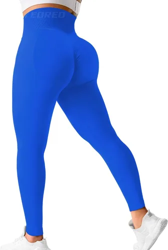 YEOREO - Leggings de entrenamiento para mujer sin costuras cintura alta pantalones de yoga adelgazantes