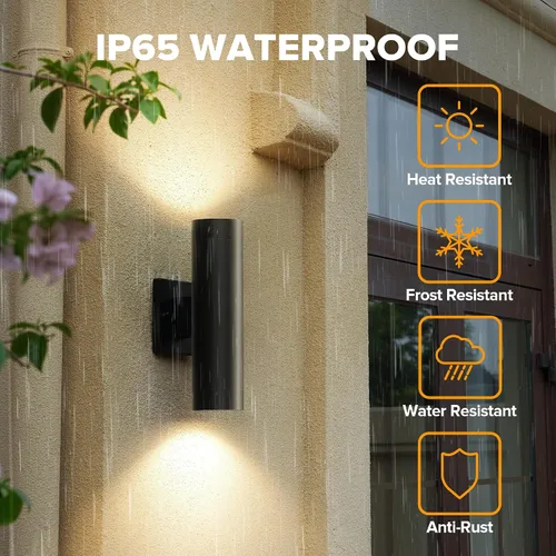 Miniatura 7 de LUTEC Luces de pared para exteriores del anochecer al amanecer, aplique LED integrado de 16 W, iluminación exterior de aluminio impermeable de 3000