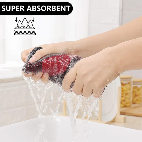 Miniatura 5 de Homaxy Trapos de cocina a cuadros de 100% algodón, 12 x 12 pulgadas, paños de cocina súper suaves y absorbentes, de secado rápido, paquete de 6